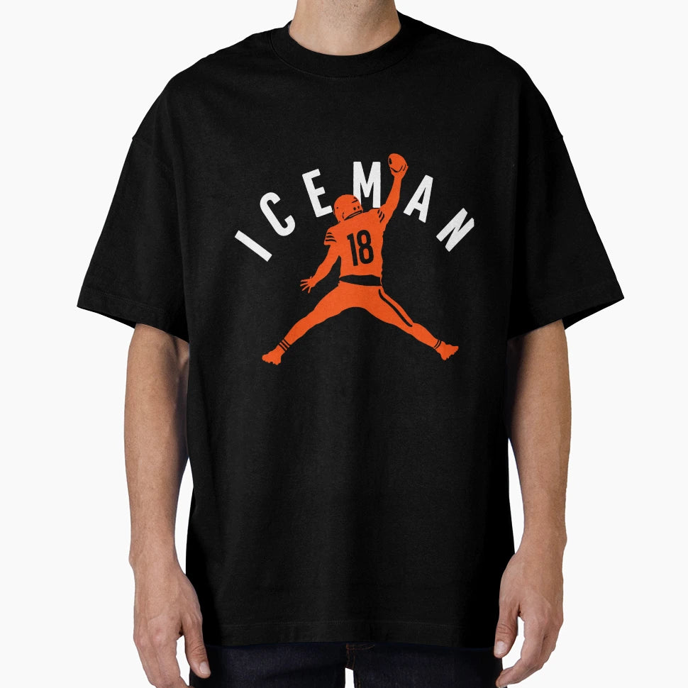 Iceman Football Silhouette Statement T-Shirt - Minimalist Print for Adults - T-Shirt, Sweatshirt, Hoodie