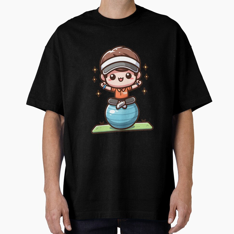 Kawaii Athletic Coach: Wearing A Visor Cap by - Adult & Kids T-Shirts, Sweatshirts & Hoodies apparel design preview 1