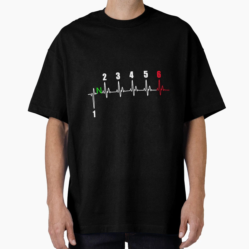 Motorbike Heartbeat 1N23456 Amazing T-Shirt - Streetwear Style Unisex - T-Shirt, Sweatshirt, Hoodie