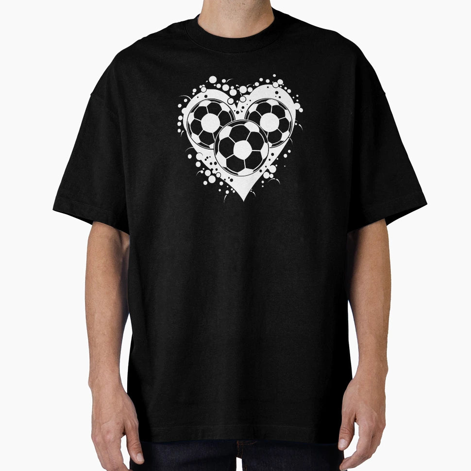 Soccer Heart T-Shirt - Custom Art Print Unisex - T-Shirt, Sweatshirt, Hoodie