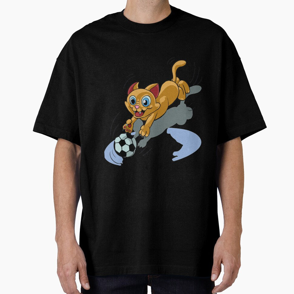 Cute little cat with soccer by EasyStreet Fashion - Adult & Kids T-Shirts, Sweatshirts & Hoodies apparel design preview 1