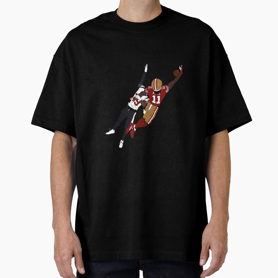 Brandon Aiyuks Catch Over Henry Tootoo T-Shirt - Graphic Print Unisex - T-Shirt, Sweatshirt, Hoodie