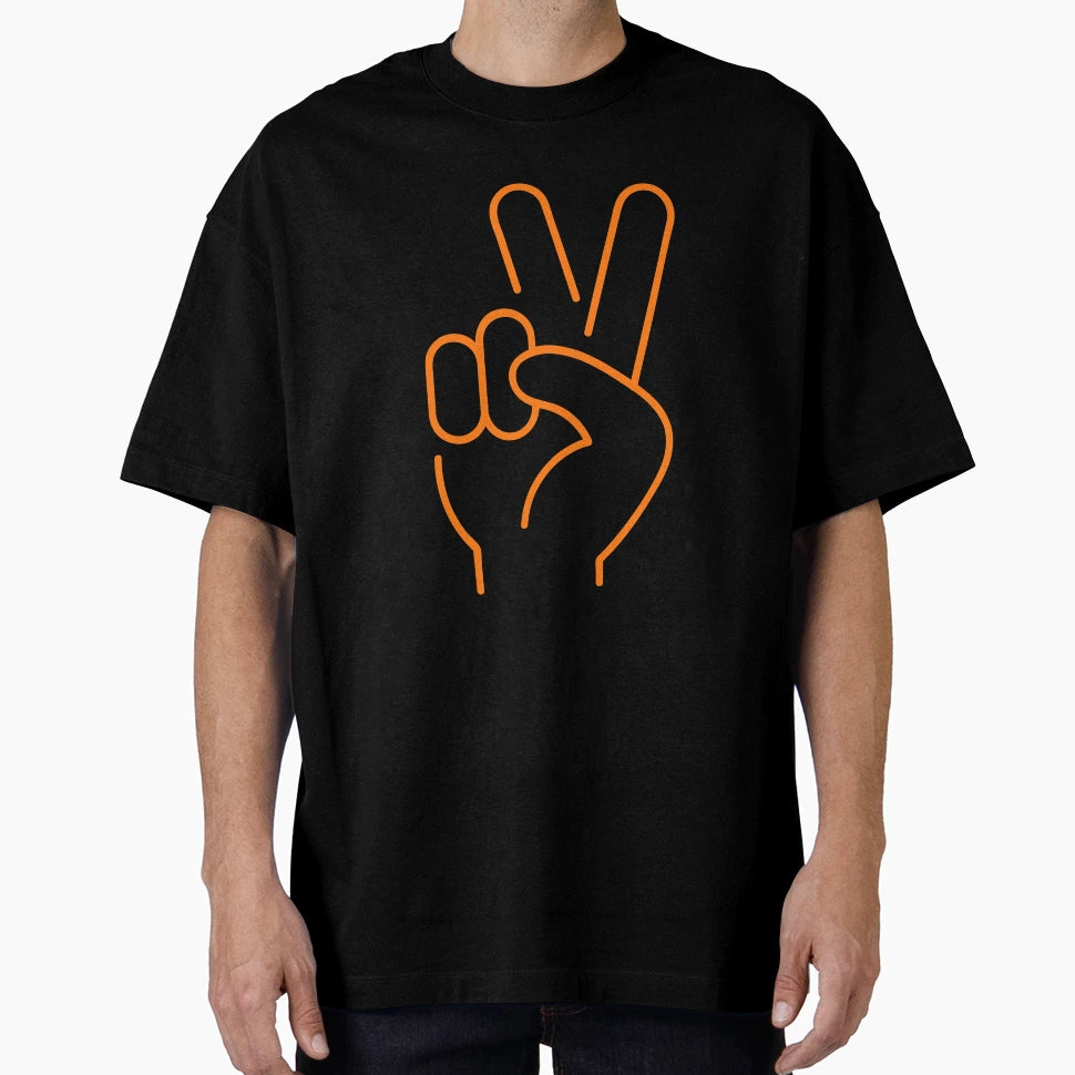 Peace Sign Hand T-Shirt - Fun Novelty Design Unisex - T-Shirt, Sweatshirt, Hoodie