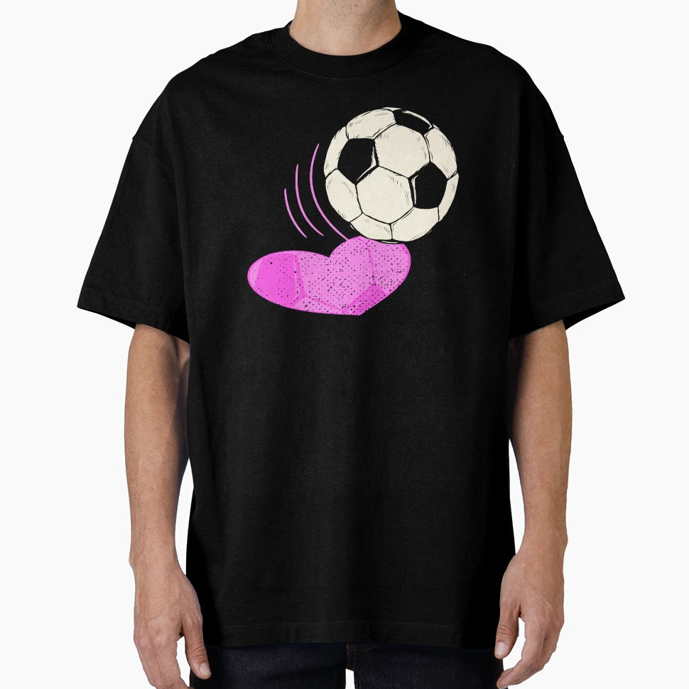 Soccer Heart Shadow Great Playing Soccer T-Shirt - Unique Graphic Men Women - T-Shirt, Sweatshirt, Hoodie