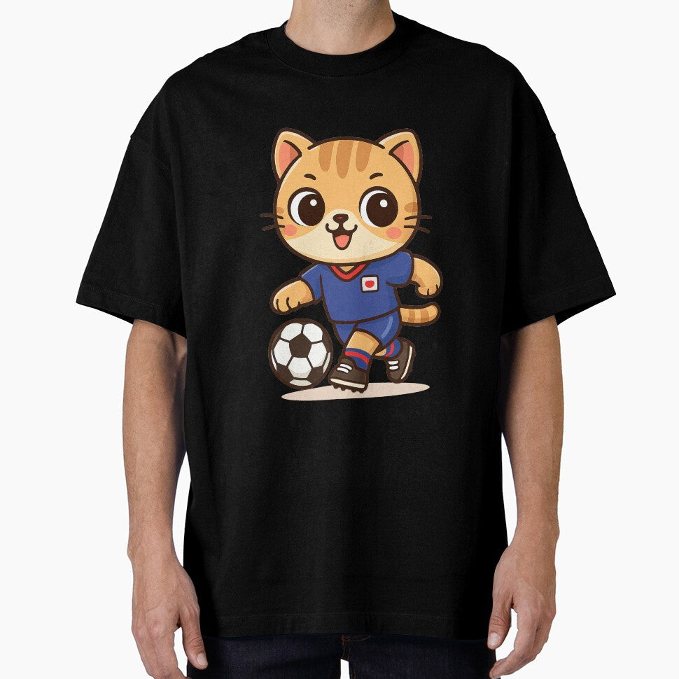 Funny Football Cat Illustration by HoopeStylee - Adult & Kids T-Shirts, Sweatshirts & Hoodies apparel design preview 1