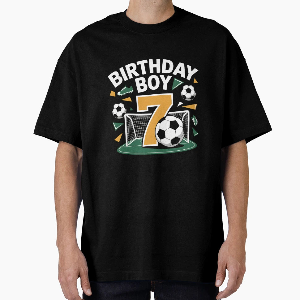 Soccer 7Th Birthday Turning Age 7 T-Shirt - Streetwear Style Men Women - T-Shirt, Sweatshirt, Hoodie