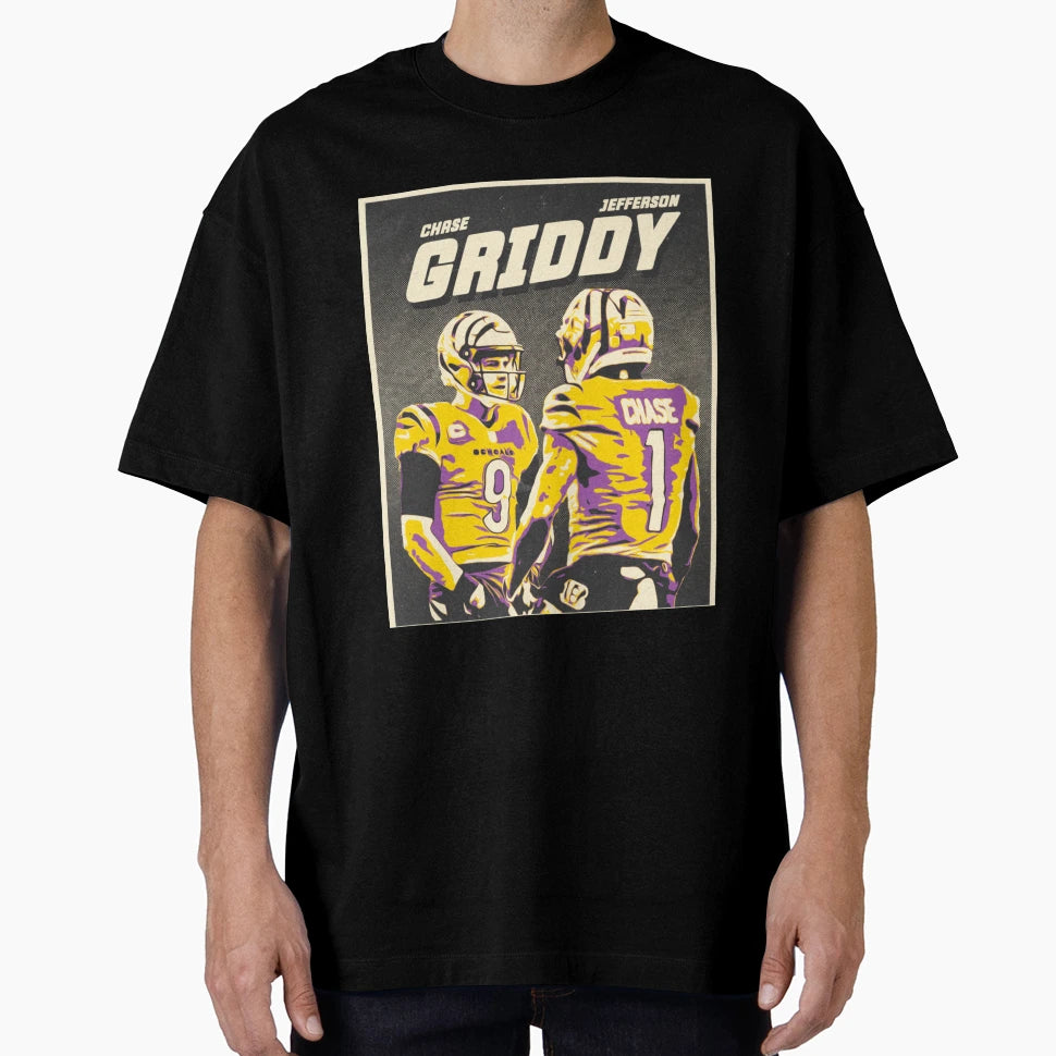 Griddy Duo Jammer Chase And JJ T-Shirt - Custom Art Print for Adults - T-Shirt, Sweatshirt, Hoodie