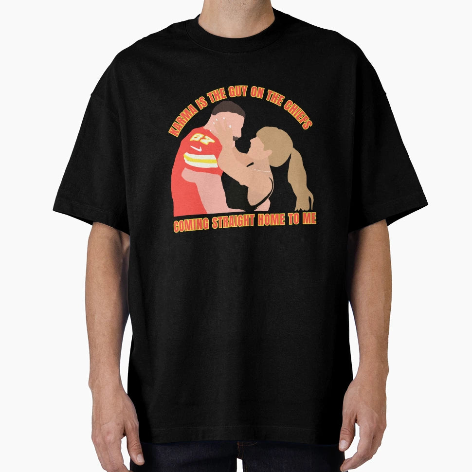 Karma Is Guy T-Shirt - Graphic Print for Adults - T-Shirt, Sweatshirt, Hoodie