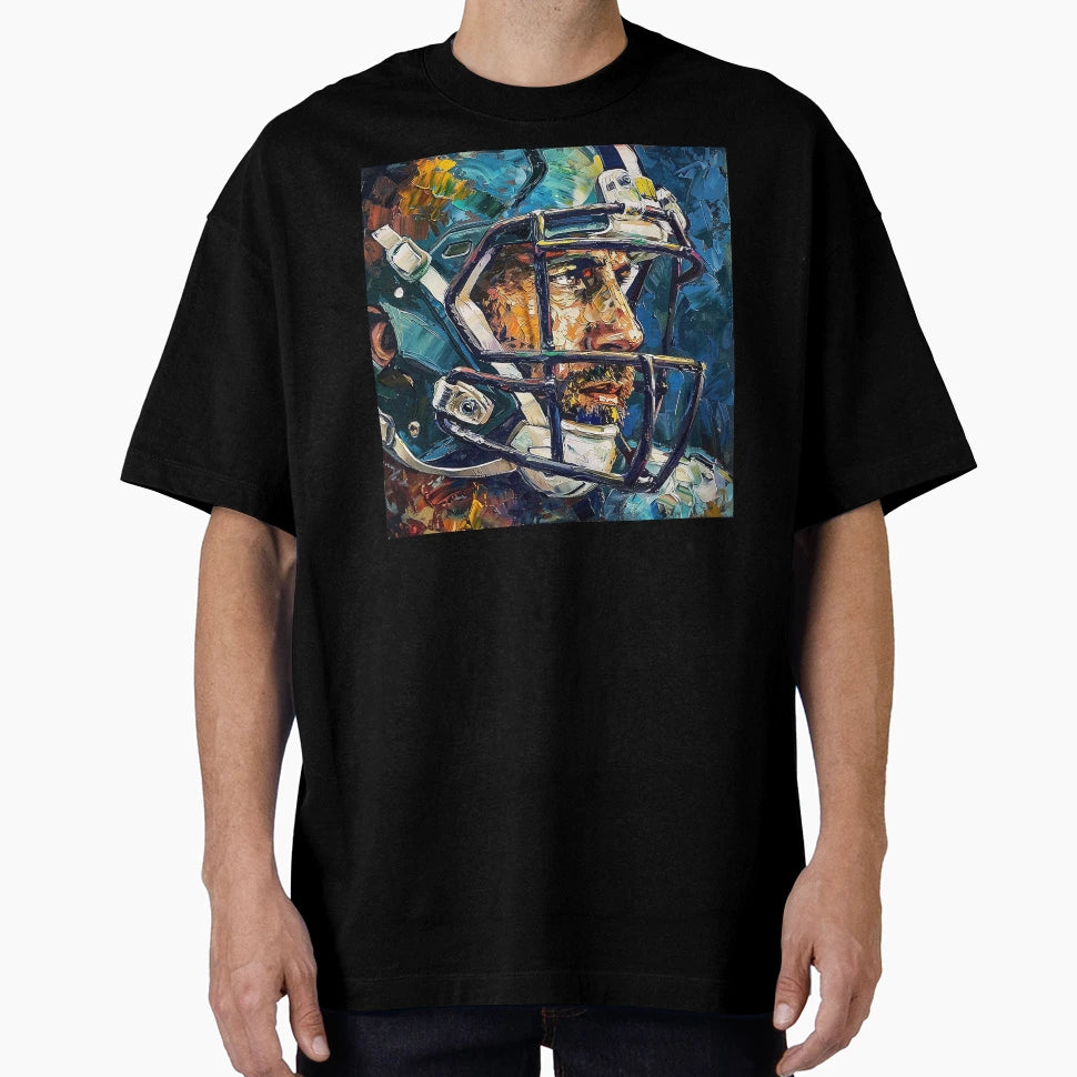 American Football Player Painting T-Shirt - Novelty Apparel for Adults - T-Shirt, Sweatshirt, Hoodie