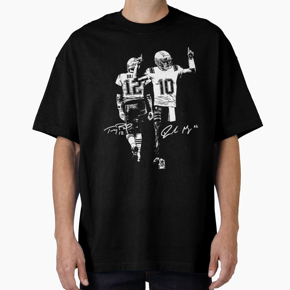 Drake Maye And Tom Signature Drake T-Shirt - Aesthetic Graphic for Adults - T-Shirt, Sweatshirt, Hoodie