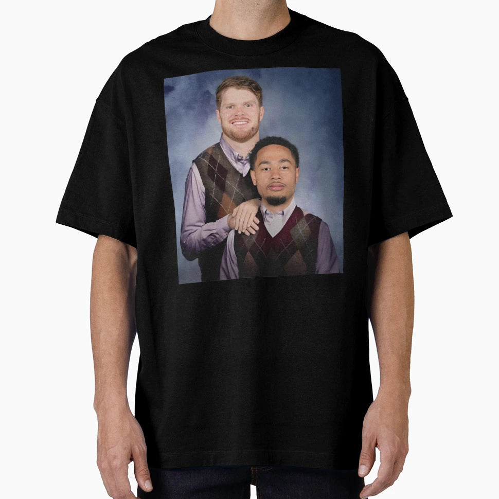 Sam Darnold Jaxon Smith Njigba Football T-Shirt - Custom Art Print Unisex - T-Shirt, Sweatshirt, Hoodie