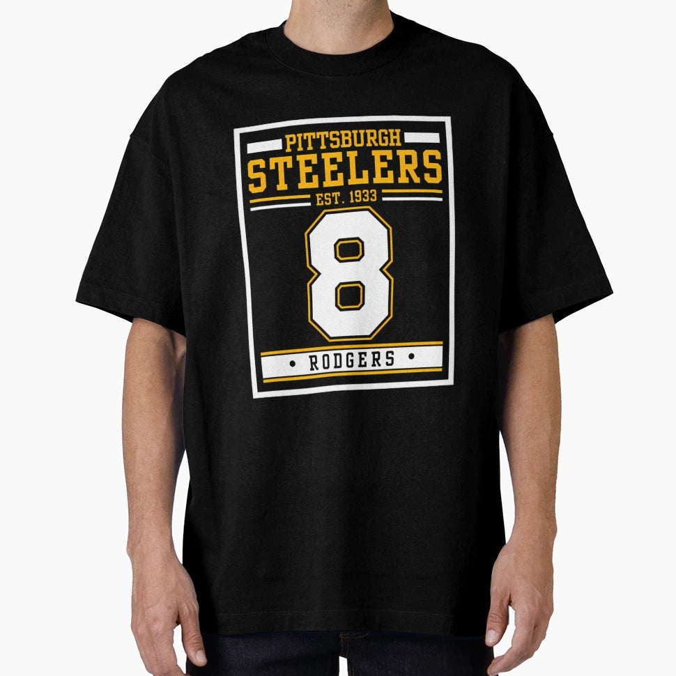 Pittsburgh Rodgers 8 Football Player T-Shirt - Graphic Print for Adults - T-Shirt, Sweatshirt, Hoodie