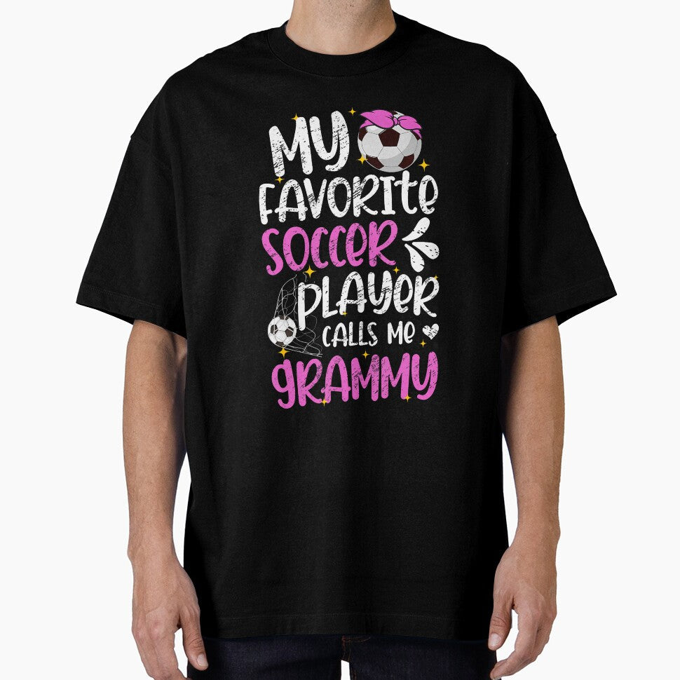 My Favorite Soccer Player Grammy Grandma by - Adult & Kids T-Shirts, Sweatshirts & Hoodies apparel design preview 1