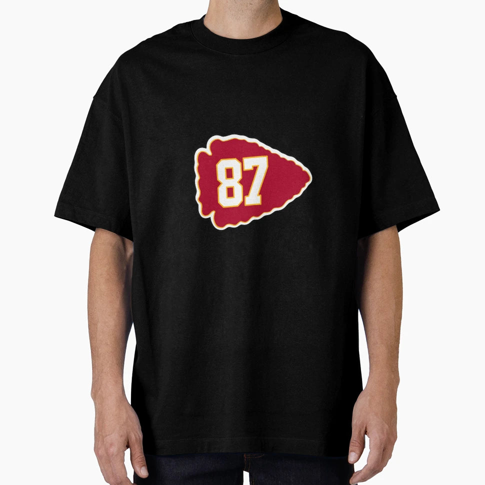 Kansas City Chiefs Arrowhead 87 Kelce T-Shirt - Novelty Apparel for Adults - T-Shirt, Sweatshirt, Hoodie