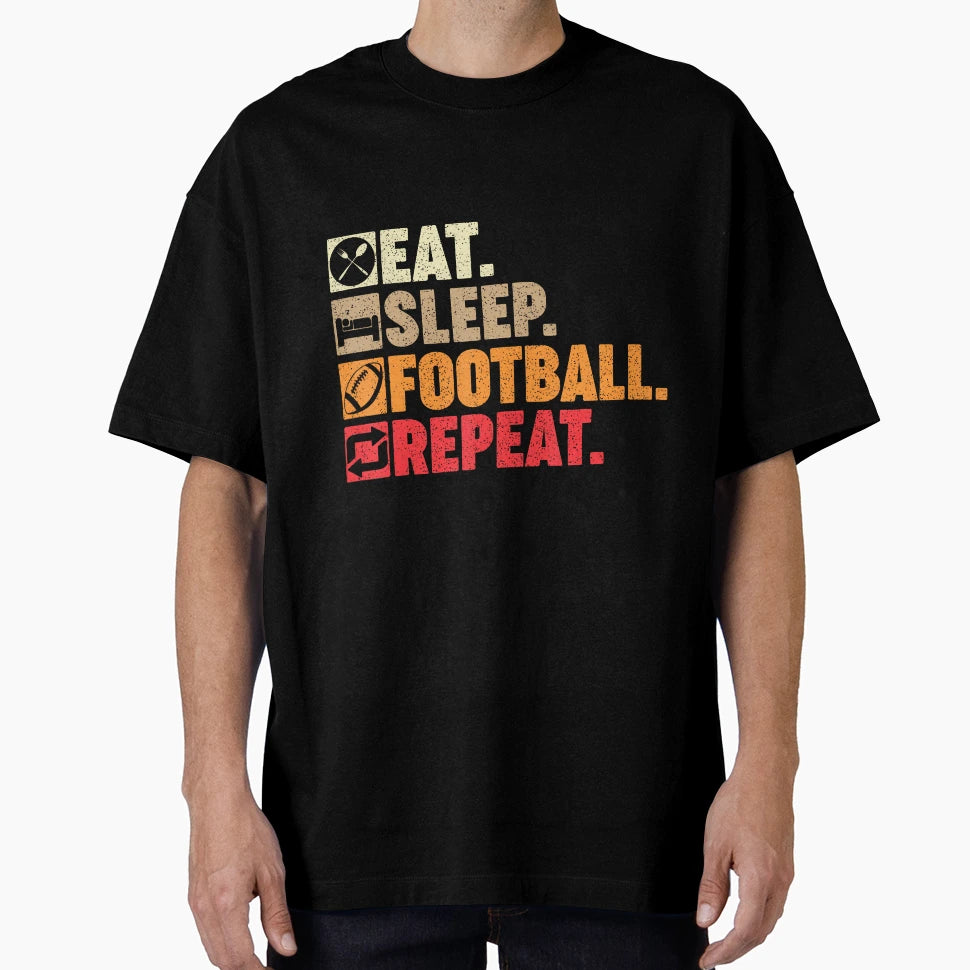 Eat Sleep American Football Repeat Ns T-Shirt - Trendy Graphic Men Women - T-Shirt, Sweatshirt, Hoodie
