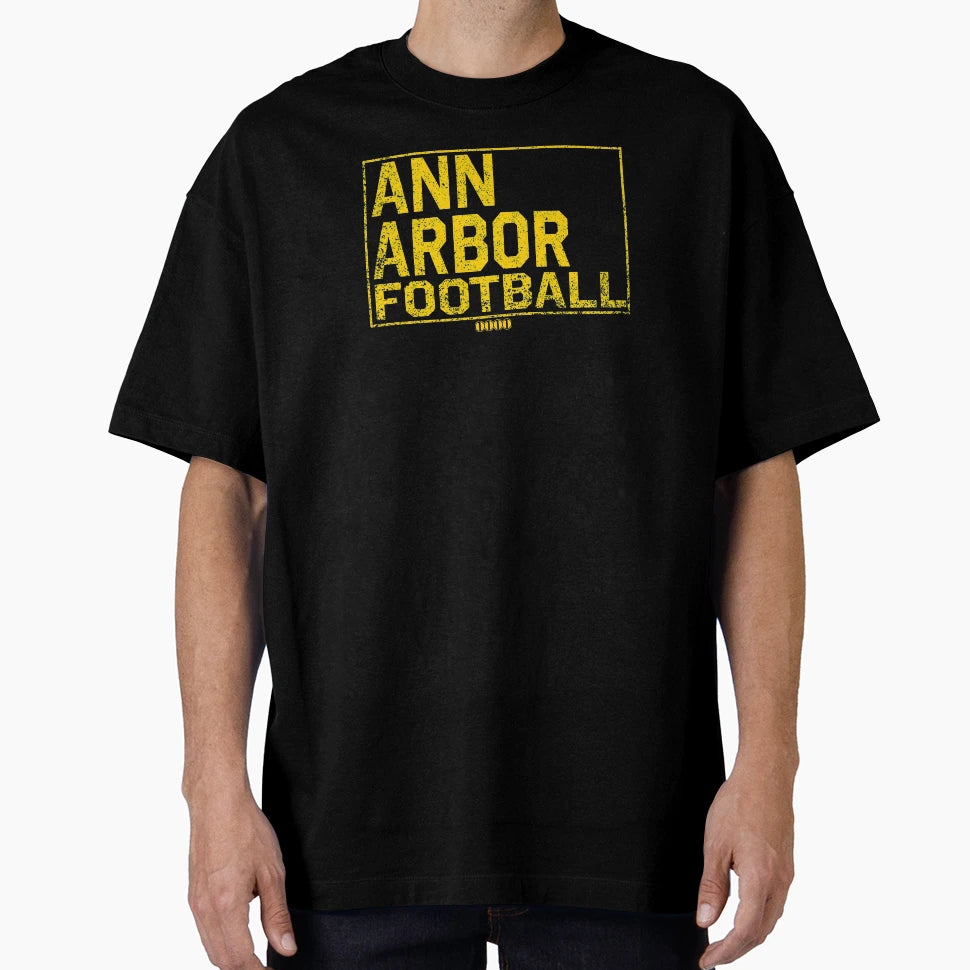 Ann Arbor Football College Town T-Shirt - Casual Everyday Wear for Adults - T-Shirt, Sweatshirt, Hoodie