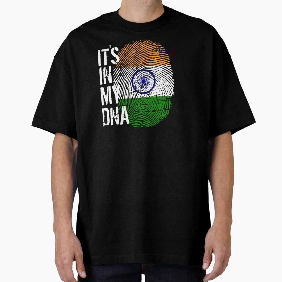 India Flag Fingerprint It's in my DNA Indian by - Adult & Kids T-Shirts, Sweatshirts & Hoodies apparel design preview 1