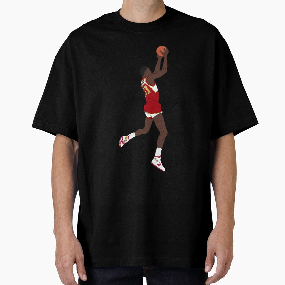 Dominique Wilkins Reverse Dunk T-Shirt - Graphic Print Men Women - T-Shirt, Sweatshirt, Hoodie