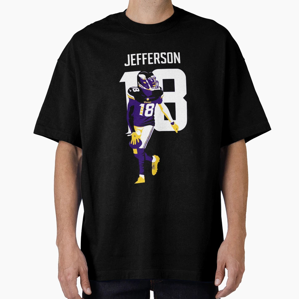 JJ Minnesota 18 Football Art T-Shirt - Custom Art Print for Adults - T-Shirt, Sweatshirt, Hoodie