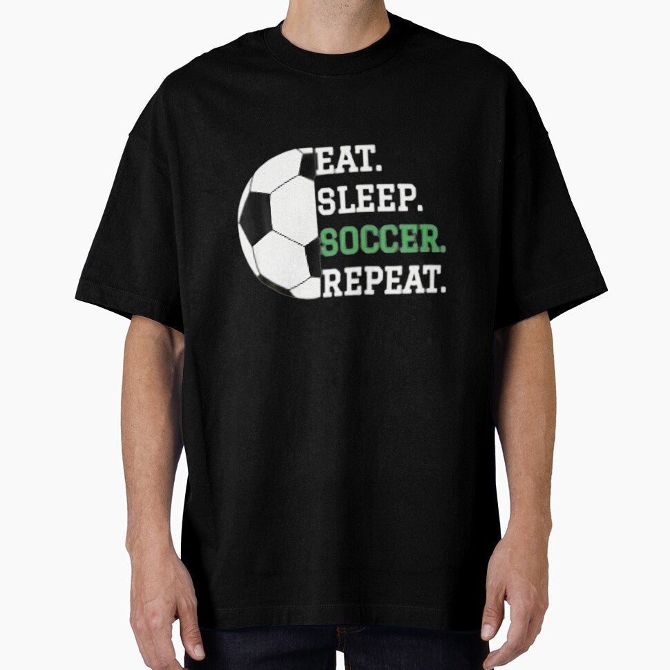Eat Sleep Soccer Repeat Player Coach Boys Men by - Adult & Kids T-Shirts, Sweatshirts & Hoodies apparel design preview 1