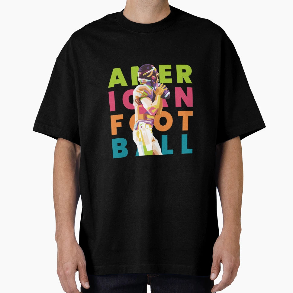 American Football Popart Portrait Wpap T-Shirt - Graphic Print for Adults - T-Shirt, Sweatshirt, Hoodie