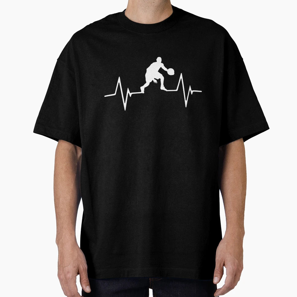 Basketball Heartbeat Love T-Shirt - Unique Graphic Men Women - T-Shirt, Sweatshirt, Hoodie