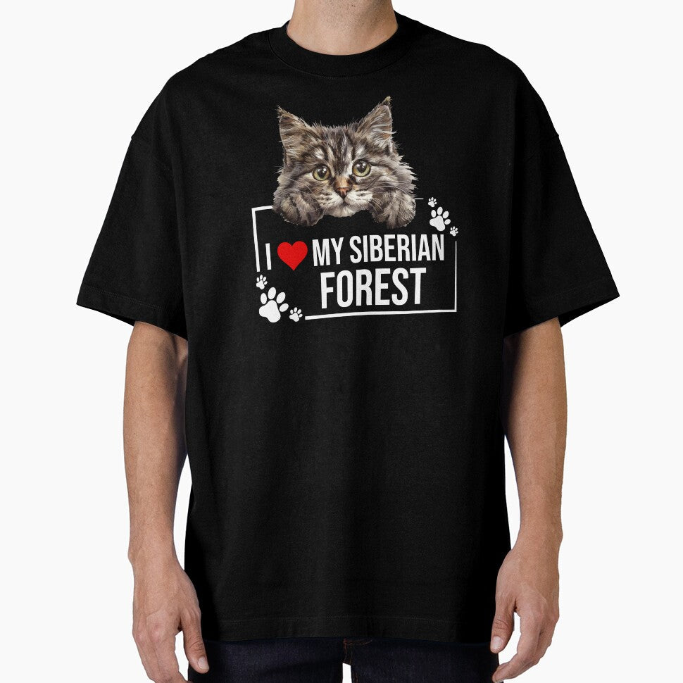 I Love My Siberian Forest Cat by TheAnimalZ00 - Adult & Kids T-Shirts, Sweatshirts & Hoodies apparel design preview 1