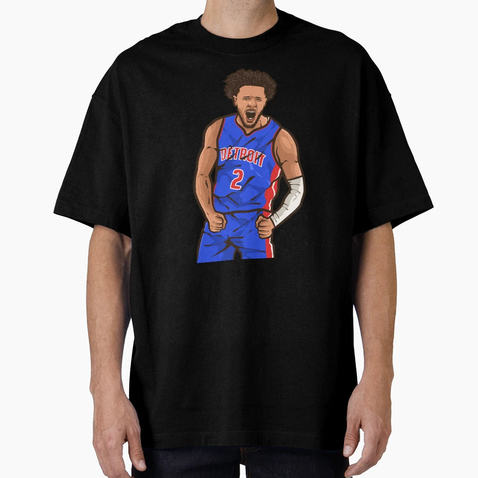 Cade Cunningham Celebration Cartoon T-Shirt - Fun Novelty Design Men Women - T-Shirt, Sweatshirt, Hoodie
