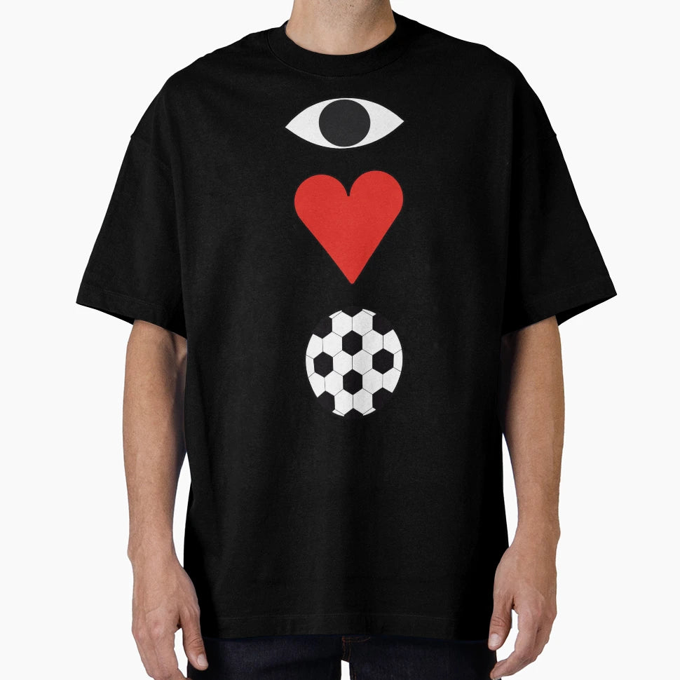 Eye Heart Soccer T-Shirt - Custom Art Print Unisex - T-Shirt, Sweatshirt, Hoodie