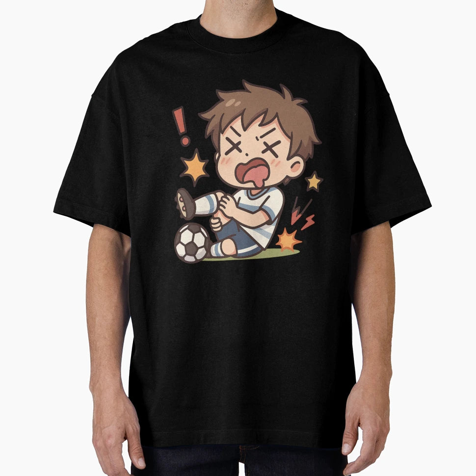 Chibi Soccer Player Faking Foul T-Shirt - Streetwear Style for Adults - T-Shirt, Sweatshirt, Hoodie