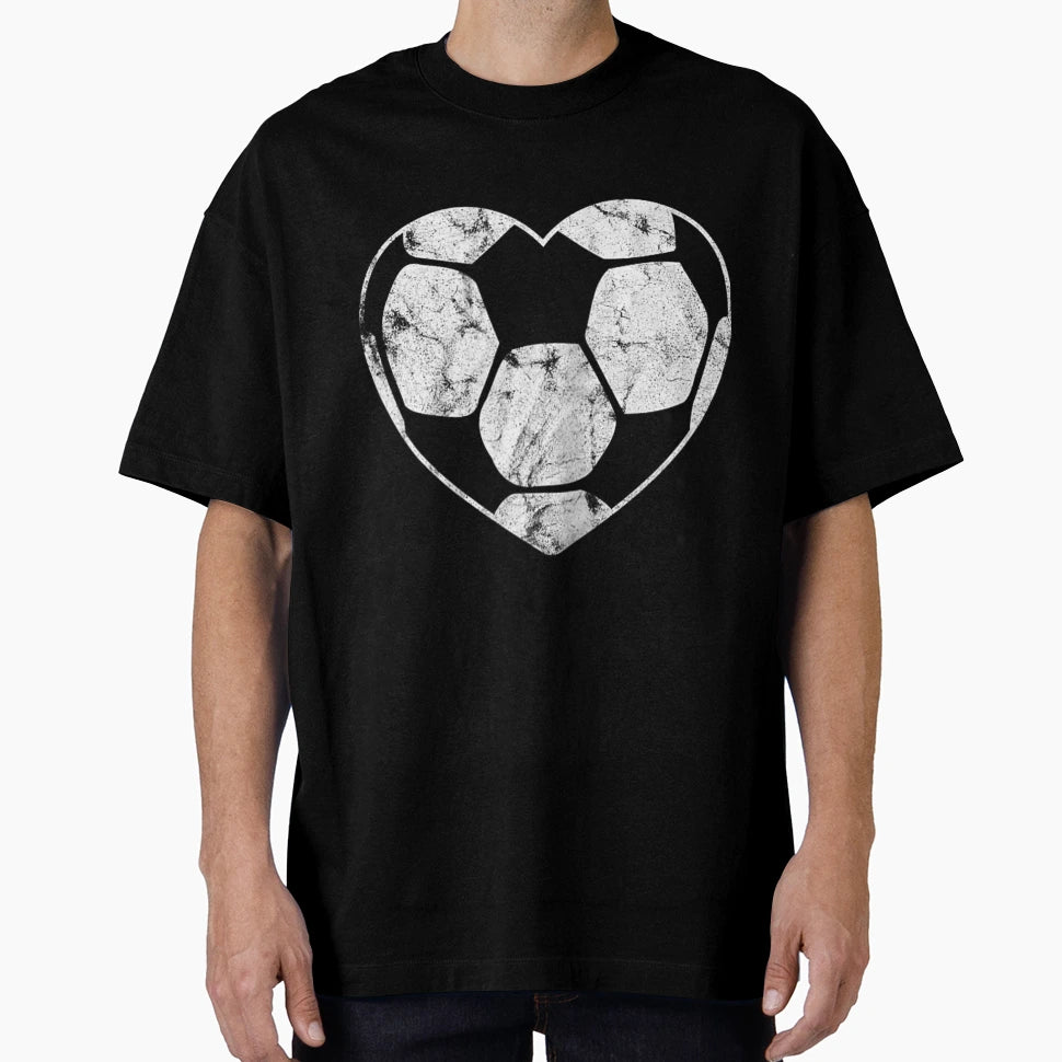 Soccer Ball Heart Mom Fan Parent T-Shirt - Streetwear Style for Adults - T-Shirt, Sweatshirt, Hoodie