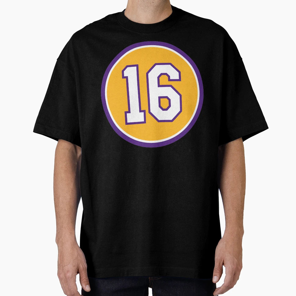 Pau Gasol 16 Jersey Number T-Shirt - Novelty Apparel for Adults - T-Shirt, Sweatshirt, Hoodie