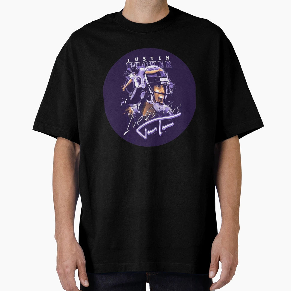 Justin Tucker T-Shirt - Minimalist Print for Adults - T-Shirt, Sweatshirt, Hoodie
