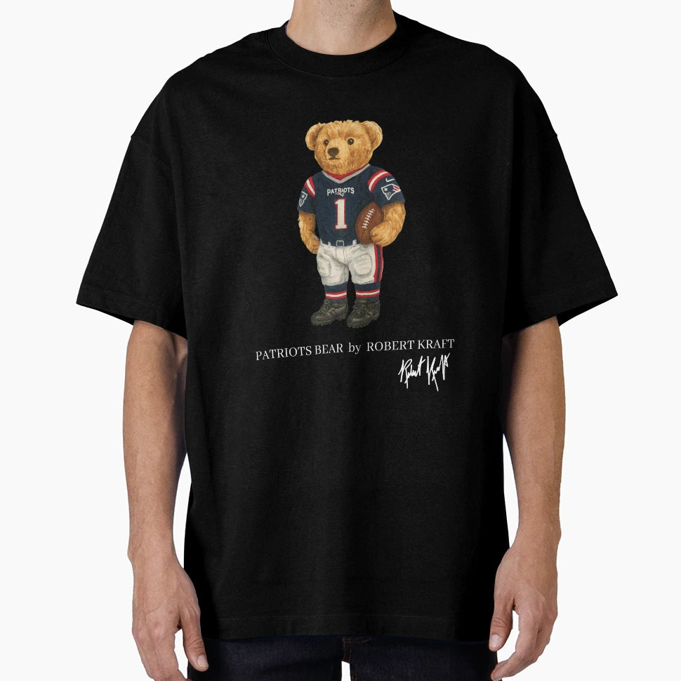 Patriots Bear T-Shirt - Aesthetic Graphic for Adults - T-Shirt, Sweatshirt, Hoodie