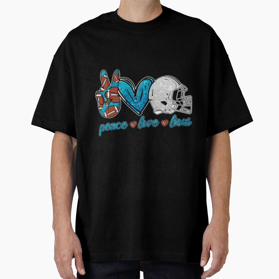 Football Detroit Lions T-Shirt - Minimalist Print for Adults - T-Shirt, Sweatshirt, Hoodie