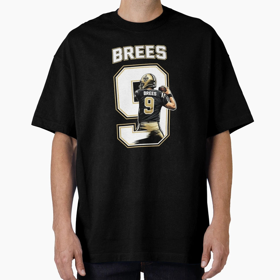 Drew Brees New Orleans Number 9 T-Shirt - Casual Everyday Wear Men Women - T-Shirt, Sweatshirt, Hoodie