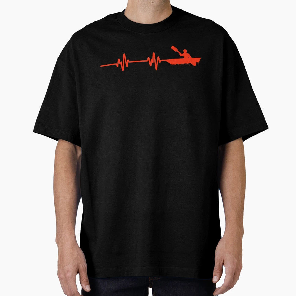 Kayaking Heartbeat Paddling Explorer T-Shirt - Casual Everyday Wear Unisex - T-Shirt, Sweatshirt, Hoodie