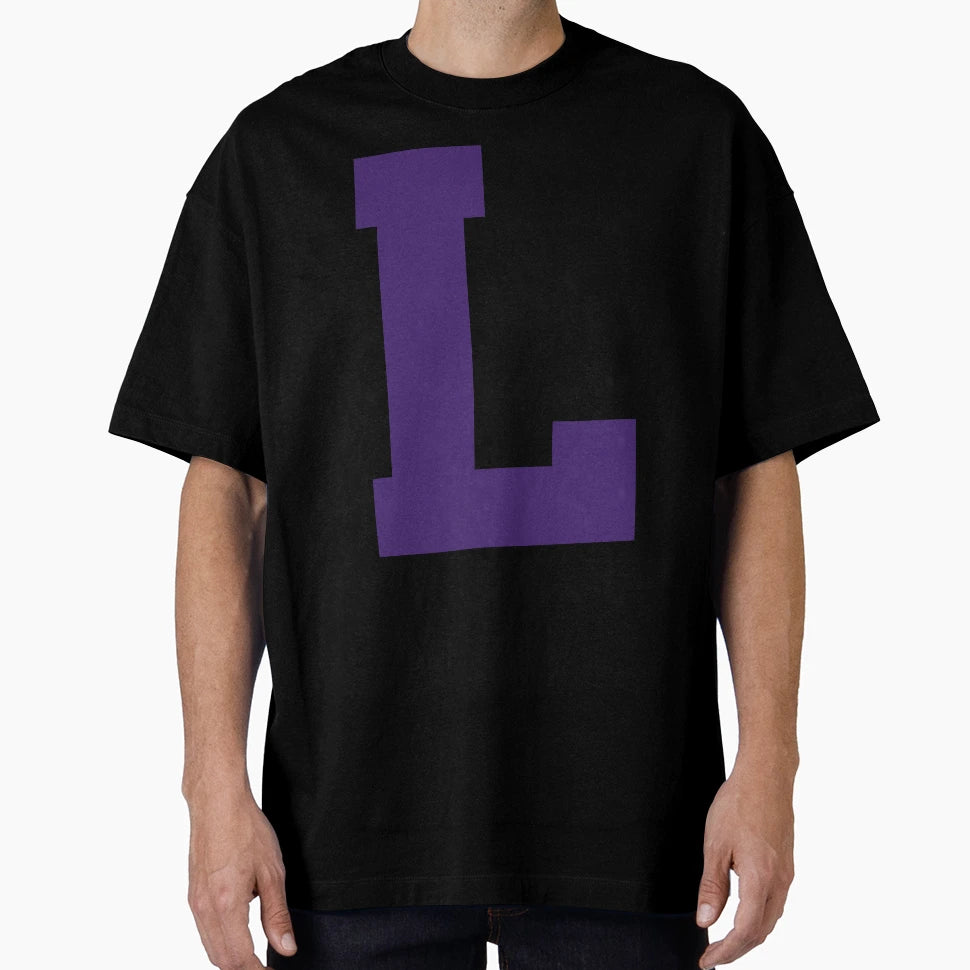 Alphabet Purple L Sports Letter L T-Shirt - Unique Graphic for Adults - T-Shirt, Sweatshirt, Hoodie