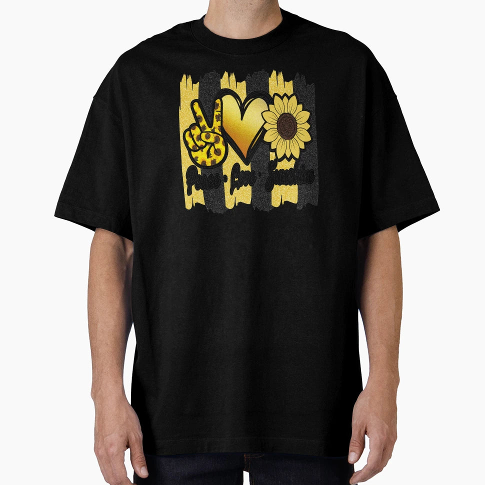 Peace Love Sunshine T-Shirt - Aesthetic Graphic Unisex - T-Shirt, Sweatshirt, Hoodie