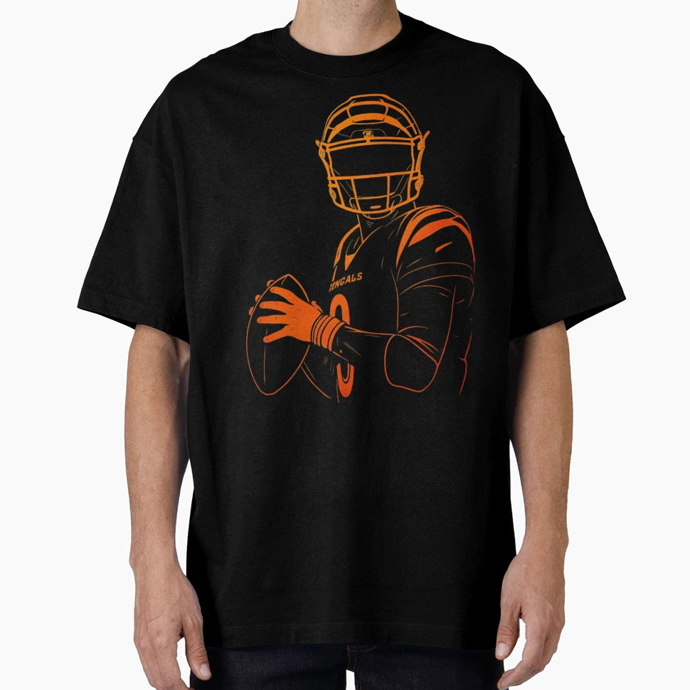 JB Neon Glow Qb Power Pose T-Shirt - Trendy Graphic for Adults - T-Shirt, Sweatshirt, Hoodie