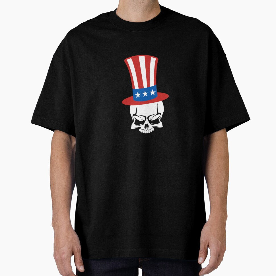 USA Hat on Skull for Men and Women by AllStarMerch - Adult & Kids T-Shirts, Sweatshirts & Hoodies apparel design preview 1