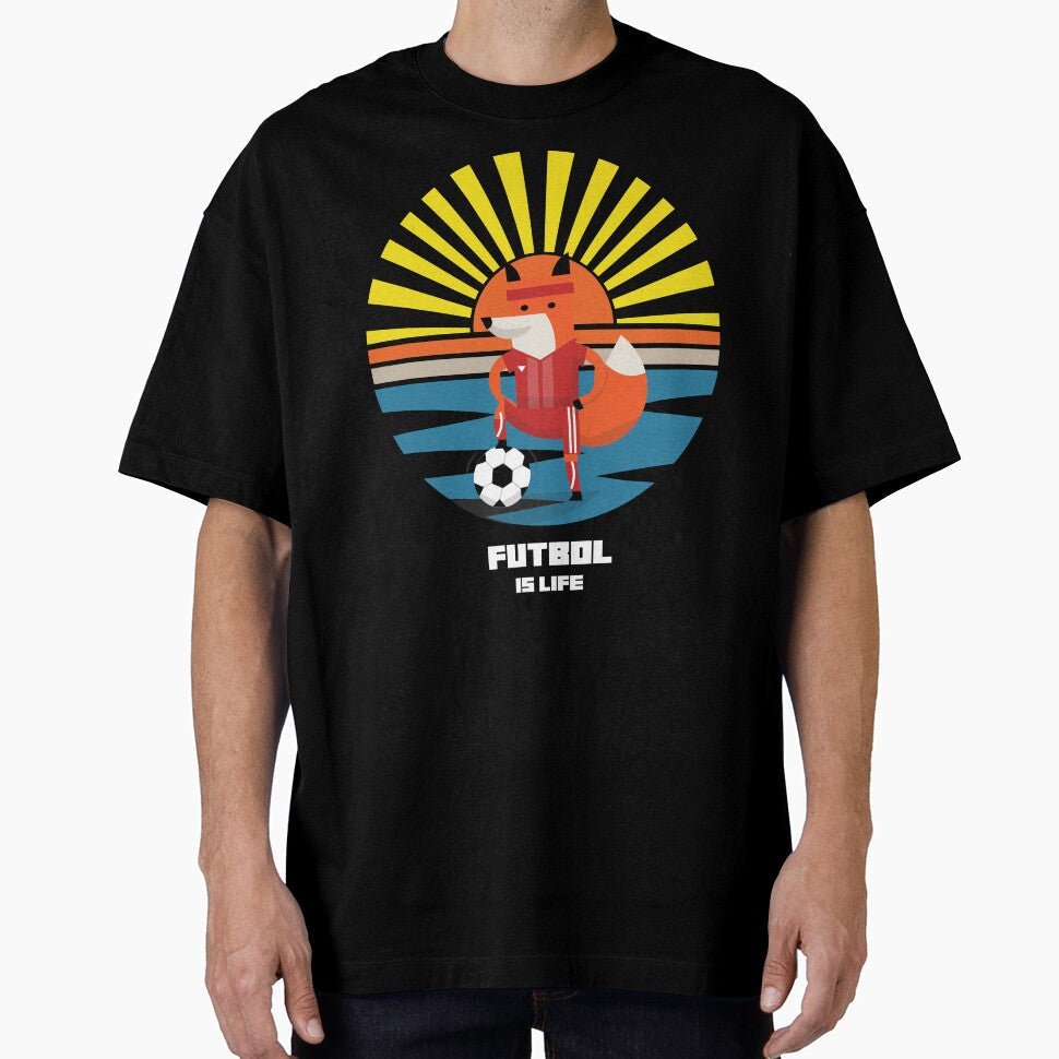 Futbol Is Life Fox Soccer Super Star by TheWildFlix - Adult & Kids T-Shirts, Sweatshirts & Hoodies apparel design preview 1