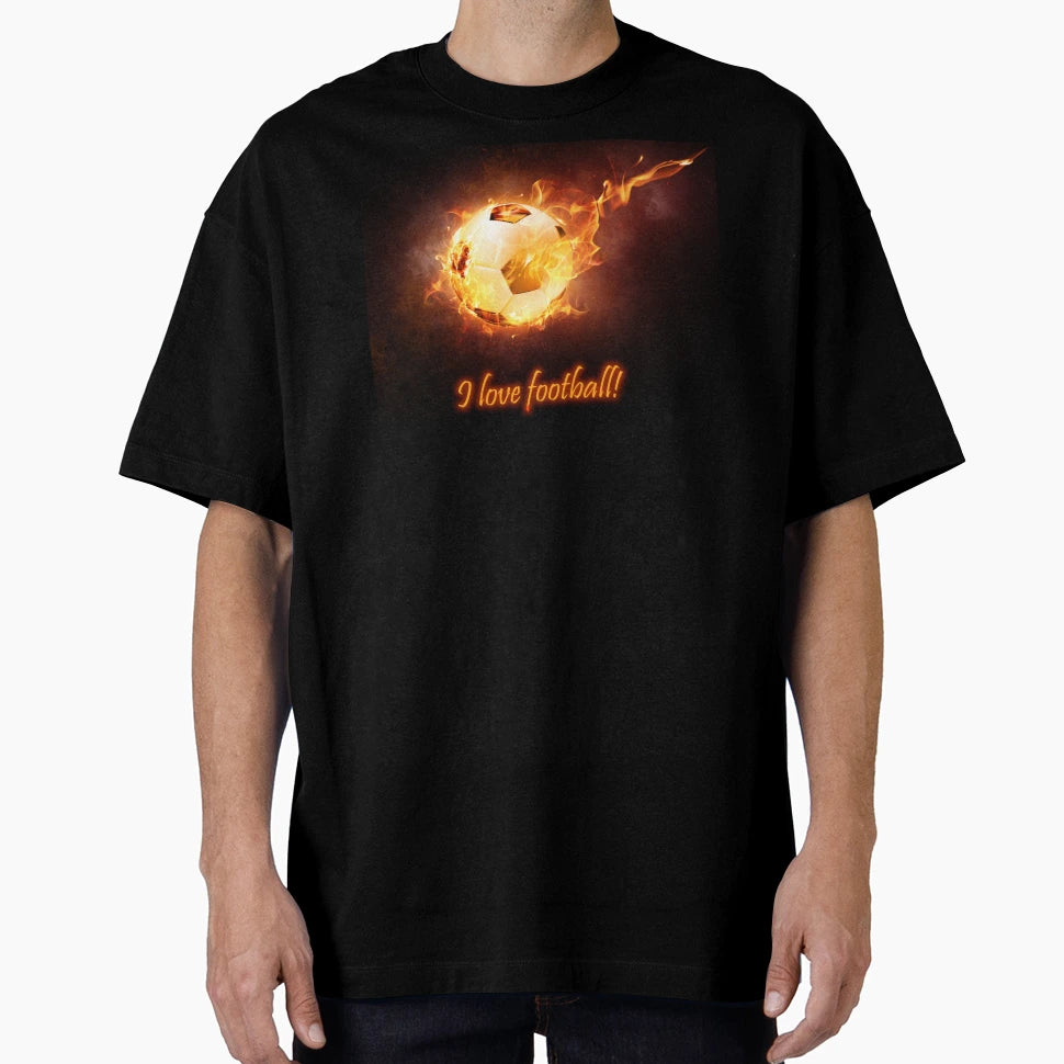 I Love Football T-Shirt - Graphic Print for Adults - T-Shirt, Sweatshirt, Hoodie