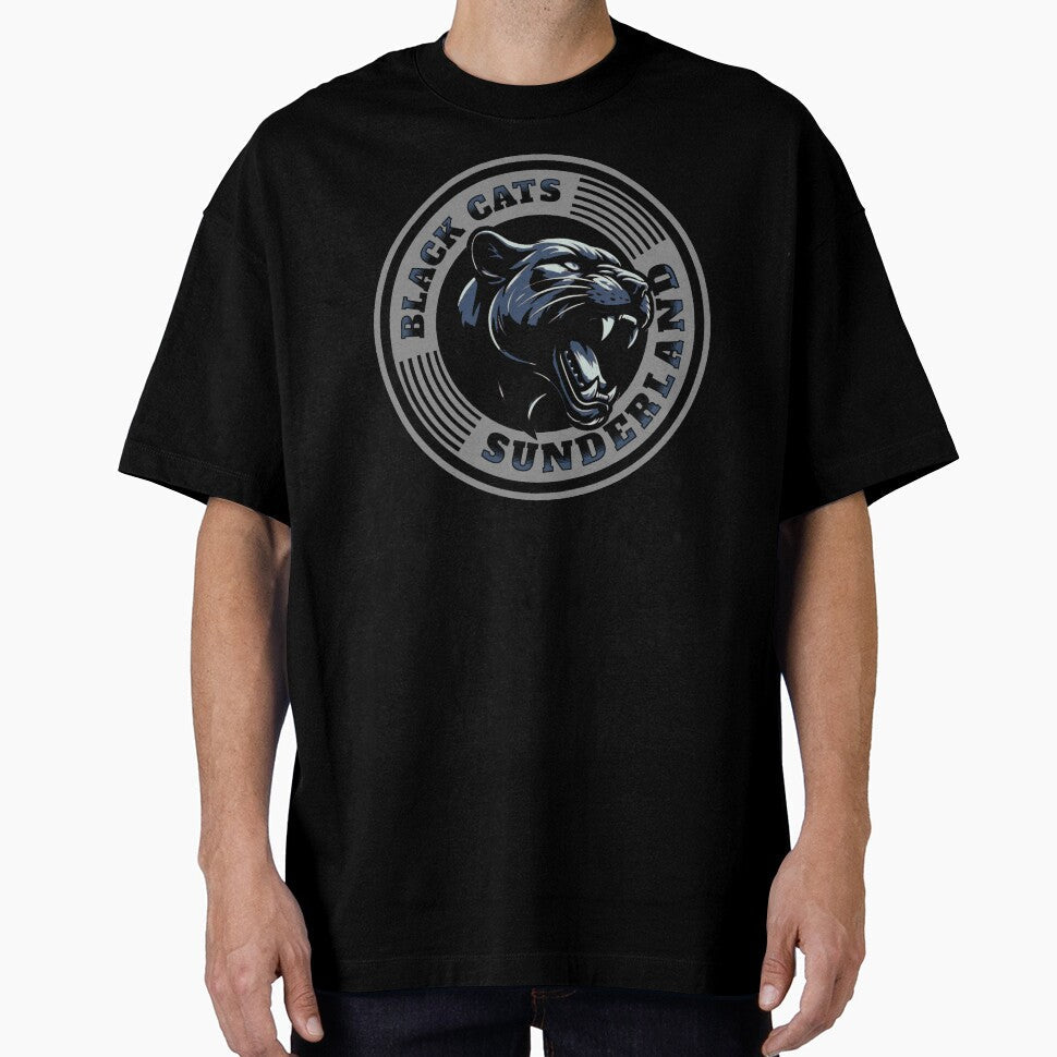 Black Cats Sunderland grey 2 by VRedBaller - Adult & Kids T-Shirts, Sweatshirts & Hoodies apparel design preview 1
