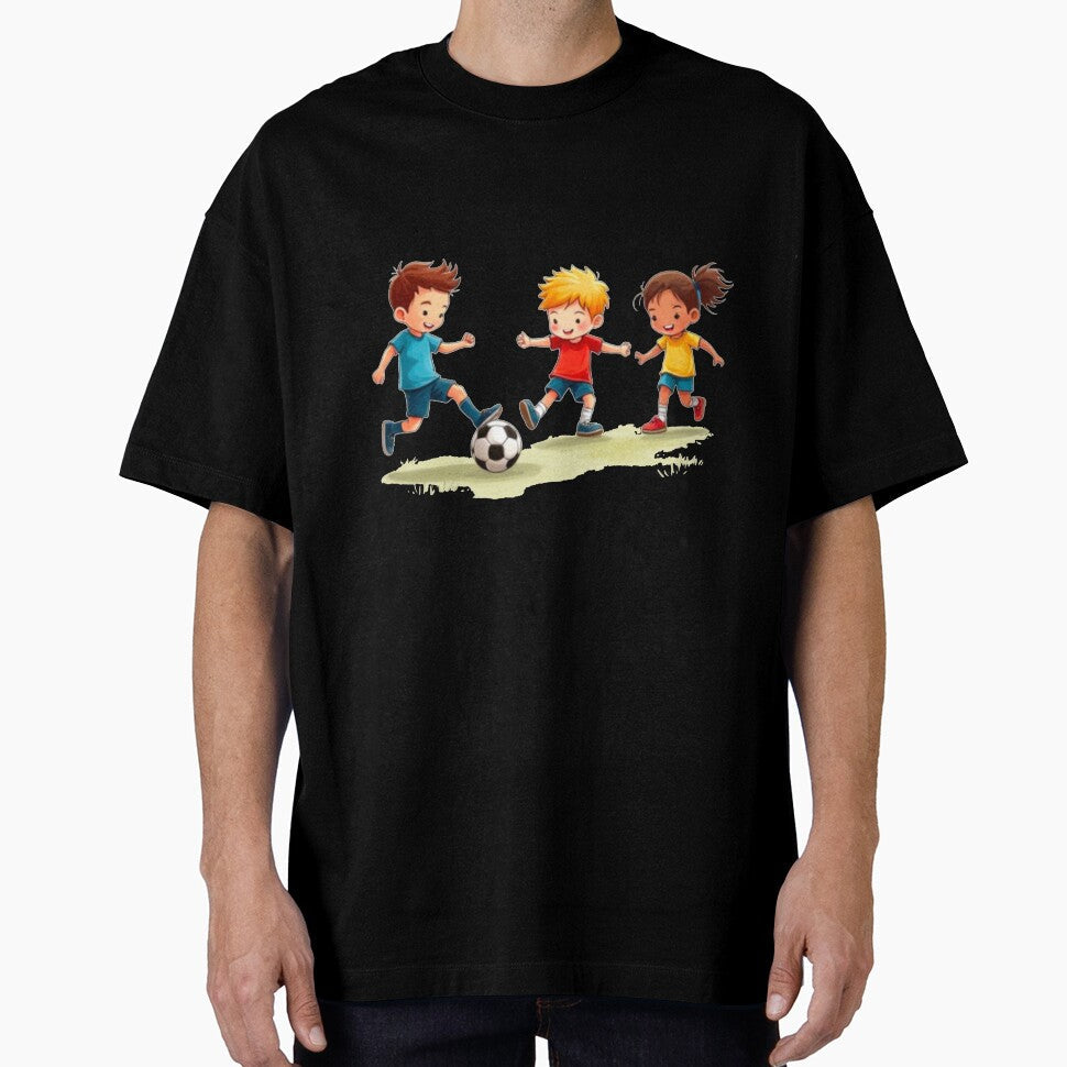 Timeless Playtime Kicking Around Childhood Joy by - Adult & Kids T-Shirts, Sweatshirts & Hoodies apparel design preview 1