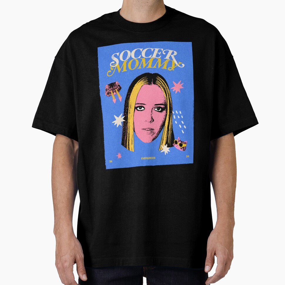 Soccer Mommy Halftone Laser Cats Portrait Indie Dream - Adult & Kids T-Shirts, Sweatshirts & Hoodies apparel design preview 1