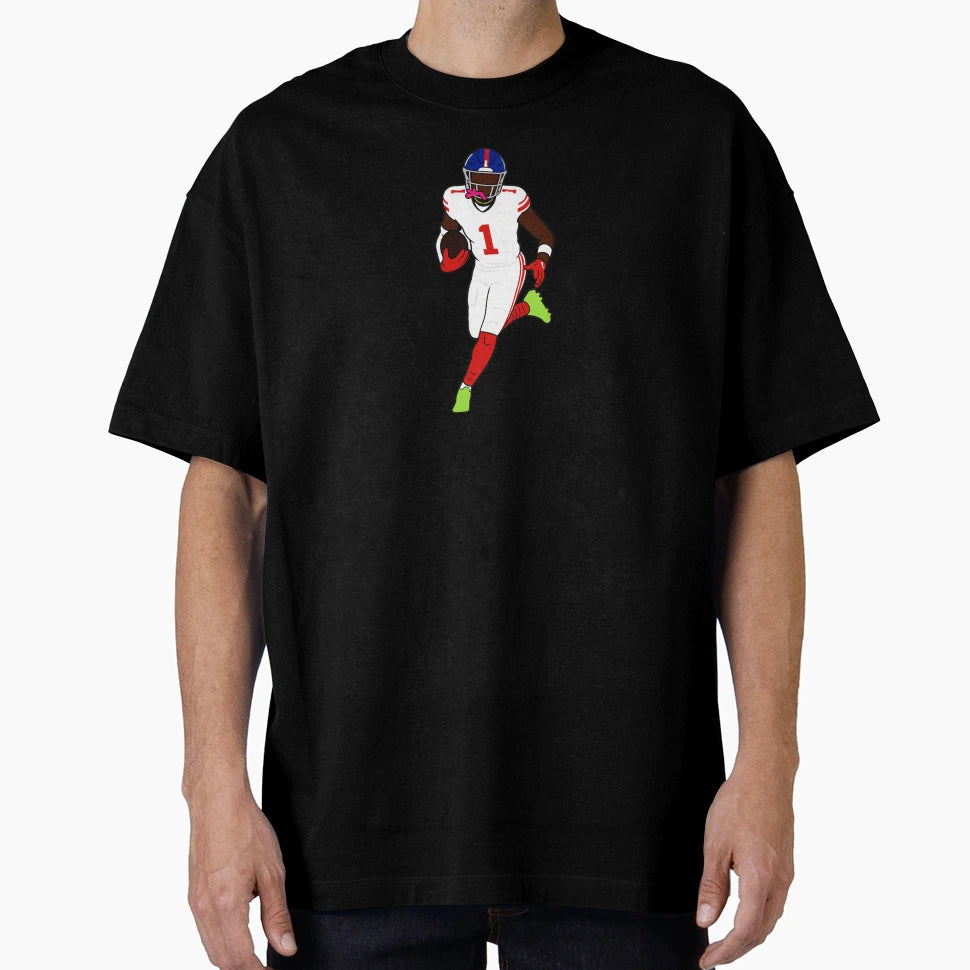 Malik Nabers Running Action Pose T-Shirt - Trendy Graphic Unisex - T-Shirt, Sweatshirt, Hoodie
