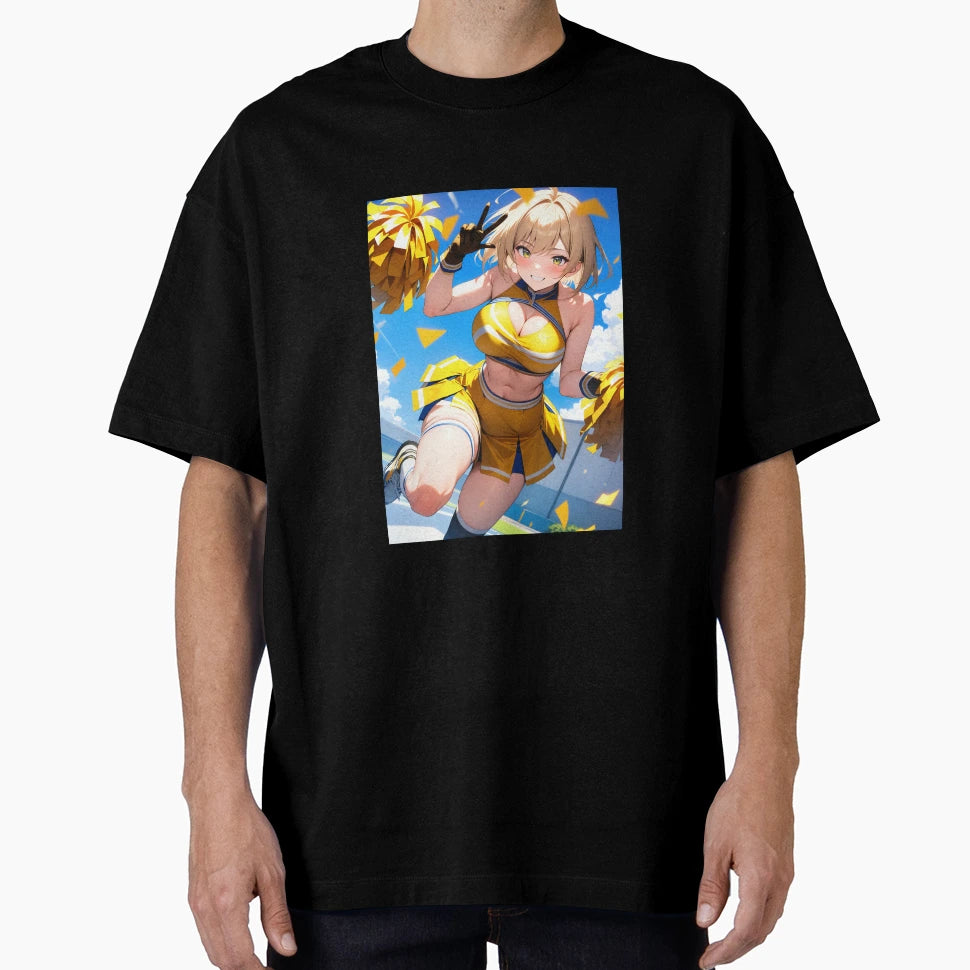 Rival Cheerleader Blues Ecchi Waifu T-Shirt - Custom Art Print Unisex - T-Shirt, Sweatshirt, Hoodie