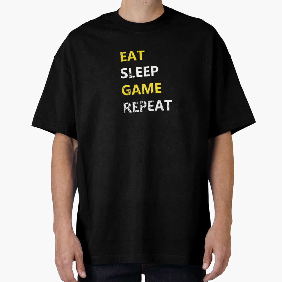 Eat Sleep Game Repeat T-Shirt - Casual Everyday Wear for Adults - T-Shirt, Sweatshirt, Hoodie