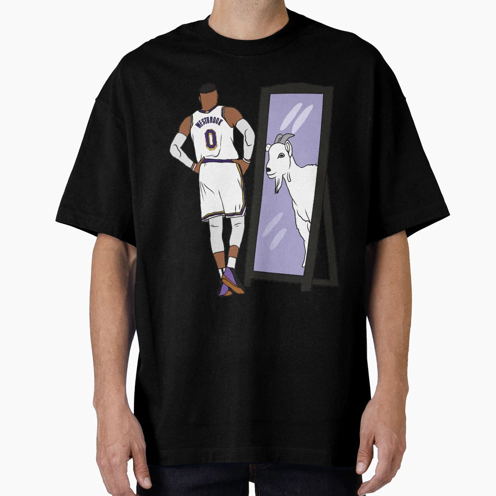Russell Westbrook Mirror Goat Lakers T-Shirt - Aesthetic Graphic Men Women - T-Shirt, Sweatshirt, Hoodie